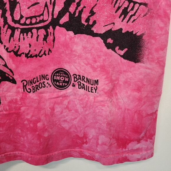 Vintage Ringling Bros Barnum Bailey Circus T-Shirt Size S Pink Glittery Y2K - Picture 4 of 9